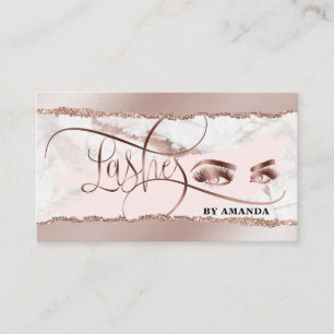 Make-up Eyes Lashes Roos Goud Marmer Gescheurd pap Visitekaartje