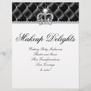 Make-up Flyer Kapsalon Satin Diamonds Zwart Wit