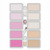 Make-up Foundation Blush Kleuren Vinyl Labels (Voorkant)