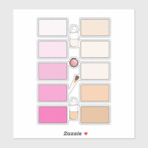 Make-up Foundation Blush Kleuren Vinyl Labels