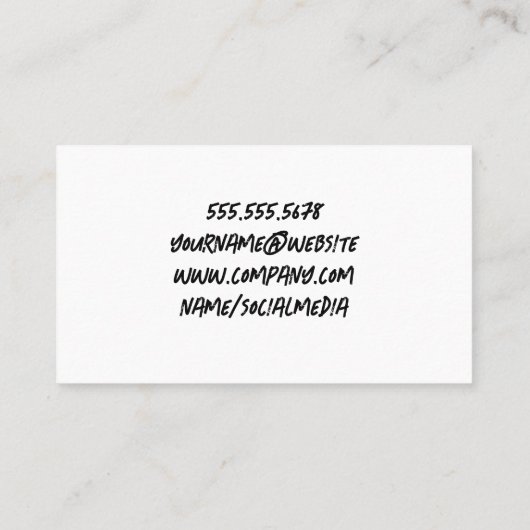 Make-up foundation poeder | Cosmetica Visitekaartje (Achterkant)