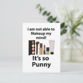 Make-up Funny Pun Make-up Briefkaart (Staand voorkant)