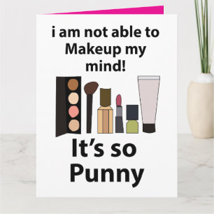 Make-up Funny Pun Make-up Kaart