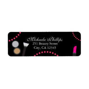 Make-up Glamour Chic Wervelende Feest Adreslabel Etiket