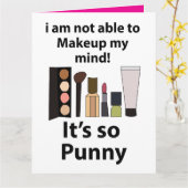 Make-up Grappige Woordspeling Make-up Kaart (Gele Bloem)
