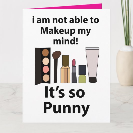 Make-up Grappige Woordspeling Make-up Kaart (Voorkant)