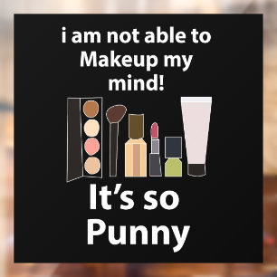 Make-up Grappige woordspeling Make-up Schoonheidss Raamsticker