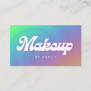 Make-up Groovy Retro Regenboogwervel Visitekaartje