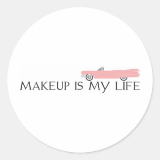 Make-up is mijn levenscaddy ronde sticker