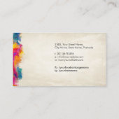 Make-up kunstenaar gereedschappen palet visitekaartje (Achterkant)