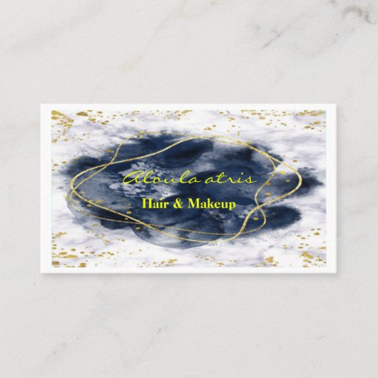 make - up kunstenaar goudmarmer glittering Abstrac Visitekaartje (Voorkant)