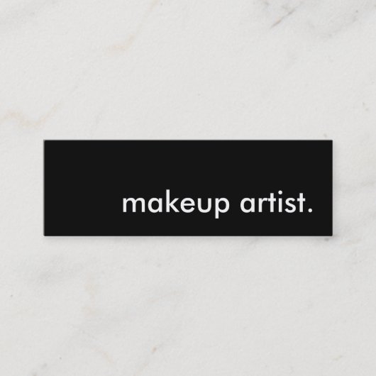 make-up kunstenaar. mini visitekaartje (Voorkant)