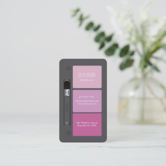 make-up kunstenaar visitekaartje (Staand voorkant)