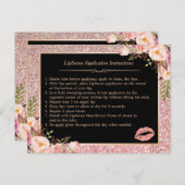 Make-up Lips Instructie Tips | Roos Gouden Bloem Briefkaart (Voorkant / Achterkant)