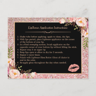 Make-up Lips Instructie Tips   Roos Gouden Bloem Briefkaart