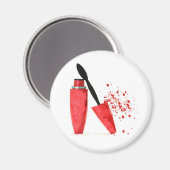 Make-up mascara mode glamour trendy rood magneet (Voorkant / Achterkant)