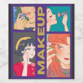 MAKE-UP MEISJES WIJN ETIKET (Enkel label)