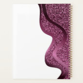 Make-up met bordeaux glitter effect planner (Achterkant)