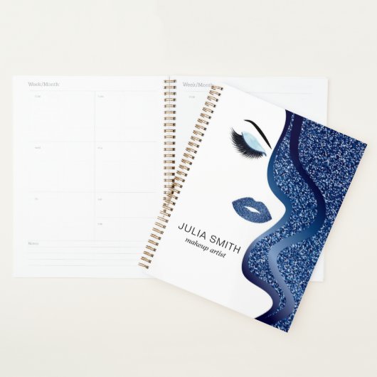 Make-up met donkerblauw effect planner (Display)
