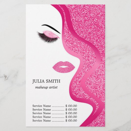 Make-up met glinsterend effect flyer (Voorkant)