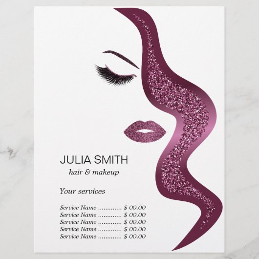 Make-up met glinsterend effect flyer (Voorkant)