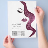 Make-up met glinsterend effect flyer (Hand)