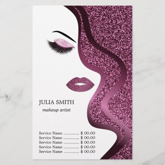Make-up met glittereffect flyer (Voorkant)