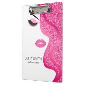 Make-up met lichtroze glitter effect klembord (Links)