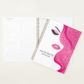 Make-up met lichtroze glitter effect planner (Display)