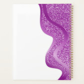 Make-up met paarse glitter effect planner (Achterkant)