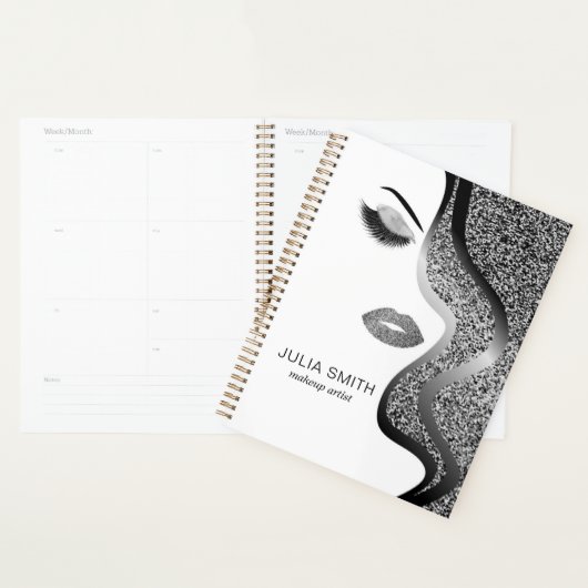 Make-up met zilver effect planner (Display)