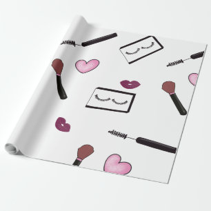 Make-up - mode illustratie cadeaupapier