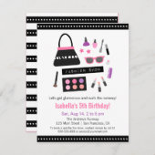 Make-up Mode Show Verjaardagsfeestuitnodigingen Kaart (Voorkant / Achterkant)