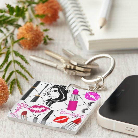 make-up mooi sleutelhanger (Voorkant Rechts)