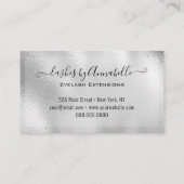 Make-up Oogwimpers Sparkle Glitter Drip Zilver Visitekaartje (Achterkant)