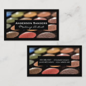Make-up Palette | Zwarte Rand Visitekaartje (Voorkant / Achterkant)