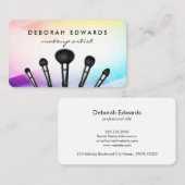 Make-up penselen Abstract kleurrijk Visitekaartje (Voorkant / Achterkant)