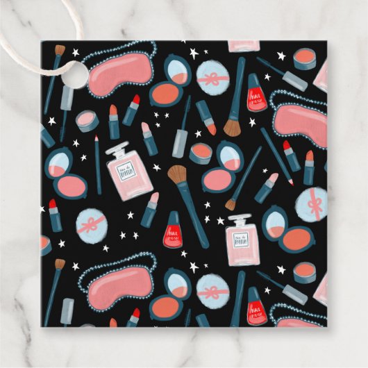 Make-up Schoonheid Cosmetica Retro Custom Bedankjes Labels (Voorkant)