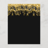 Make-up Schoonheid Prijslijst Goud Zwarte Drips Gl Flyer (Achterkant)