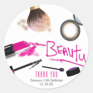 Make-up Schoonheid Verjaardagsfeest Favor Sticker