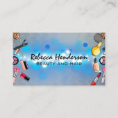 Make-up schoonheidsproducten | Blauwe gloed Visitekaartje (Voorkant)