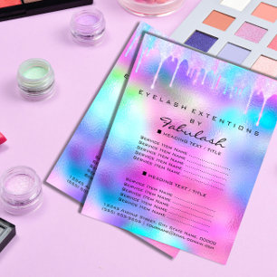Make-up Schoonheidssalon Glitter Holografisch Roze Flyer