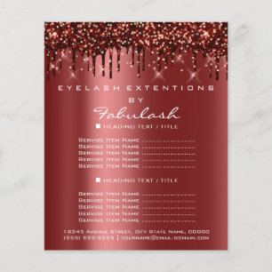 Make-up Schoonheidssalon Gouden Glitter Flyer Drup