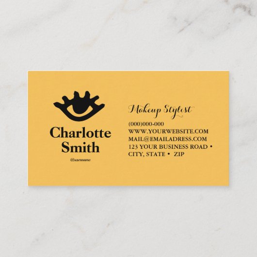 Make-up stylist gepersonaliseerd Visitekaartje (Achterkant)