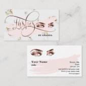 Make-up Wenkbrauw Ogen Wimpers wit marmer Visitekaartje (Voorkant / Achterkant)