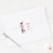 Make-up White Beauty verjaardagsfeest sticker (Envelop)