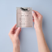 Make-up Wimpers Schoonheidssalon Groen Ogen Zilver Flyer (Hand)