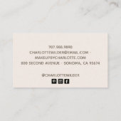 Make-upartiest Blush Pink Signature Script Visitekaartje (Achterkant)