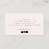 Make-upartiest Blush Pink Signature Script Visitekaartje (Achterkant)