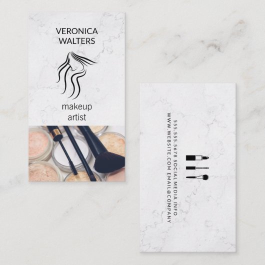 Make-upartiest | Make-upkit | schoonheidsspecialis Visitekaartje (Voorkant / Achterkant)